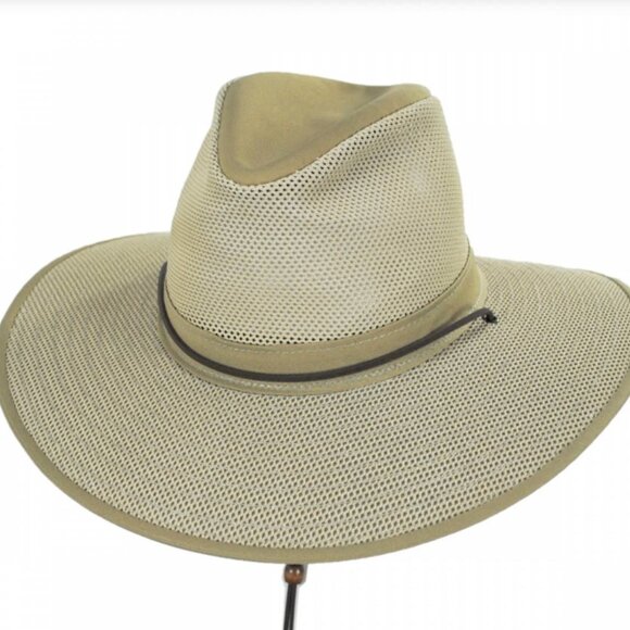 Henschel - Style # 140343 Mesh Aussie Grande 3.5 Inch Brim Hat - Picture 1 of 10